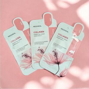 Mediheal Korean COLLAGEN Essential Sheet Face Mask bundle of 3